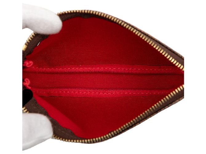 Mini Pochette Accessoires Damier Ebene Marrone Louis Vuitton - vista 4