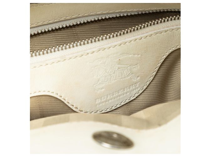Borsa tote convertibile Hillgate in pelle trapuntata bianca di Burberry Bianco - vista 5