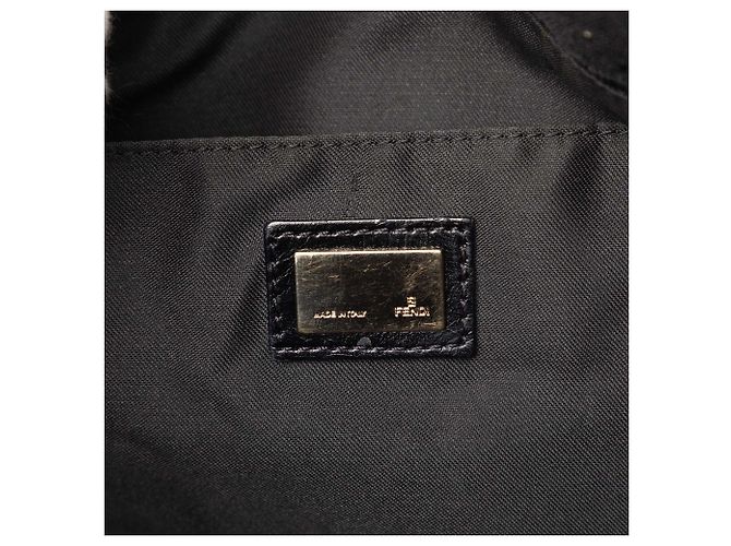 Fendi schwarze Canvas-Tasche mit Tigerdruck - Ansicht 5