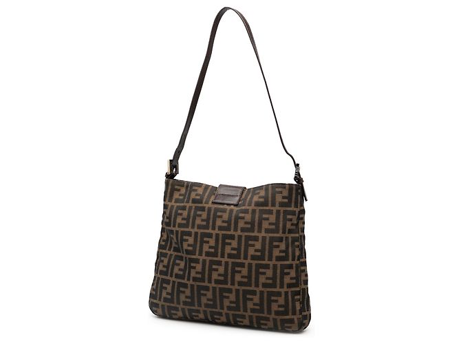Fendi Braune Zucca Canvas Schultertasche - Ansicht 2