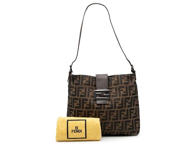Fendi Braune Zucca Canvas Schultertasche - Ansicht 8