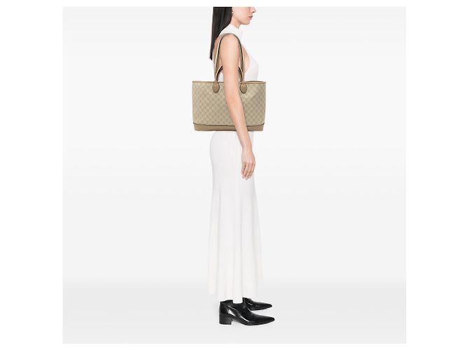 Tote Gucci Beige Medium GG Supreme Ophidia - vista 7