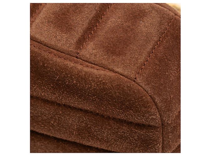Céline Borsa a spalla monocromatica in suede marrone Celine - vista 10