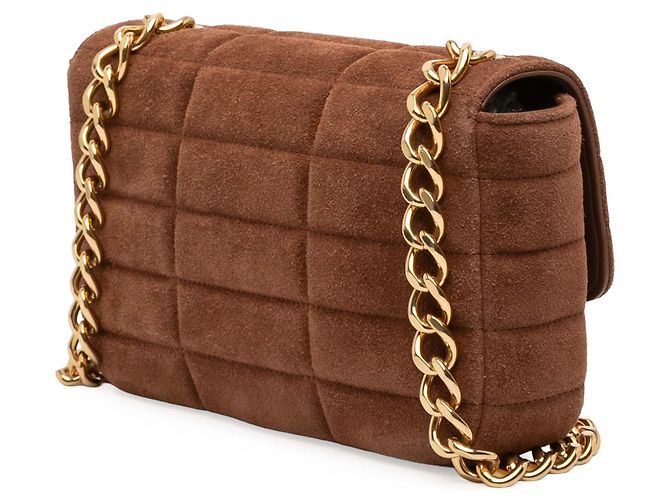 Céline Borsa a spalla monocromatica in suede marrone Celine - vista 2