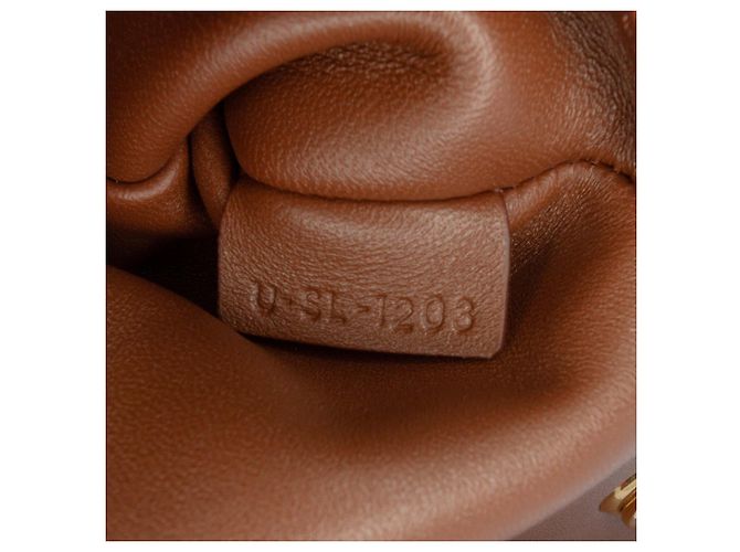 Céline Borsa a spalla monocromatica in suede marrone Celine - vista 6