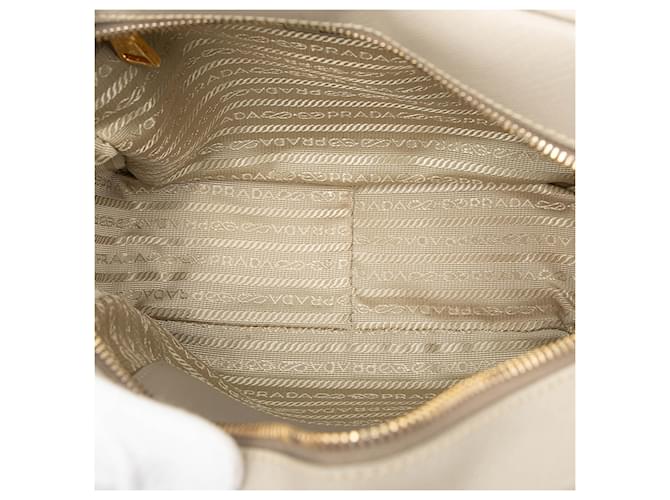 Borsa Prada Saffiano Lux Marrone Beige - vista 4