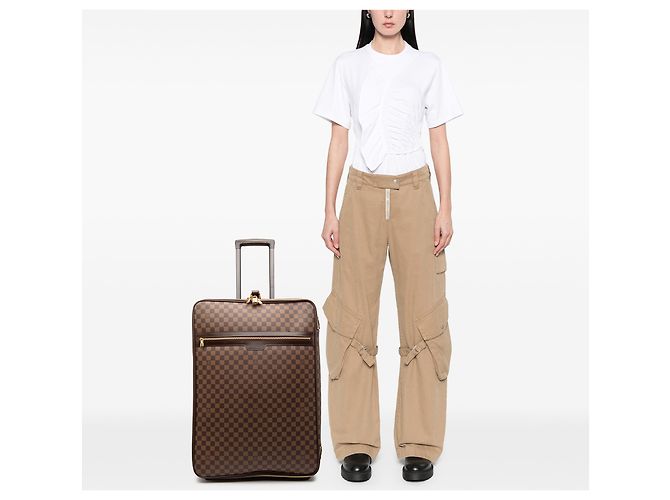 Louis Vuitton Pegase 65 Damier Ebene Marrone - vista 8