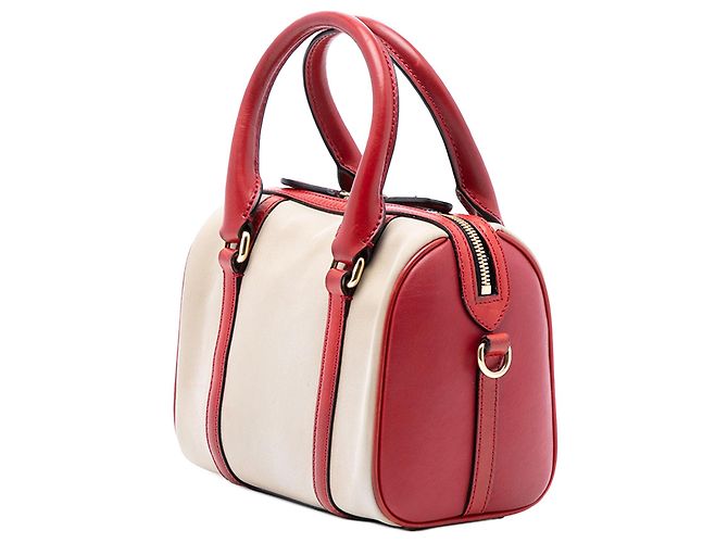 Borsa da bowling Alchester piccola in tela marrone di Burberry - vista 2