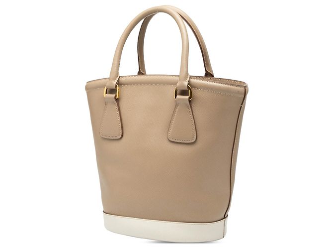 Braune Saffiano Bucket Bag von Prada Beige - Ansicht 2