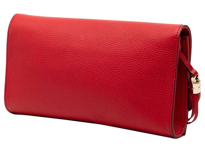 Clutch Disco Soho in pelle rossa Gucci Rosso - vista 2