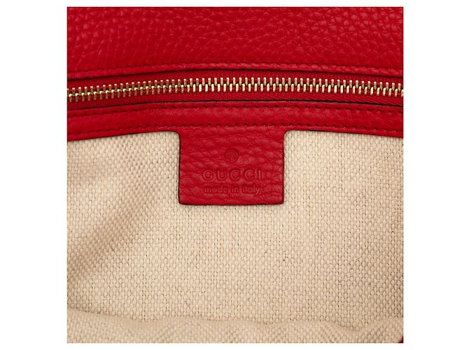 Clutch Disco Soho in pelle rossa Gucci Rosso - vista 5