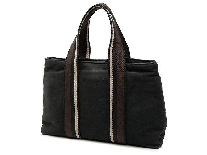Hermès Schwarze Canvas Sac Troca Horizontal PM - Ansicht 2