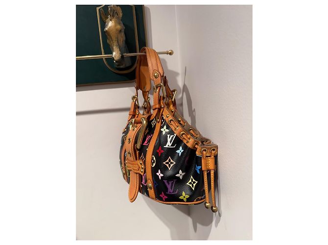 Louis Vuitton Theda Handtasche Schwarz Mehrfarbiges Monogramm Mehrfarben - Ansicht 2