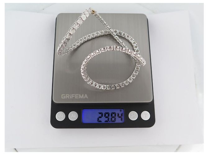 NUOVO COLLANA MAUBOUSSIN UNA CENA A CABOURG IN ARGENTO 925 ORO 18K DIAMANTI - vista 5