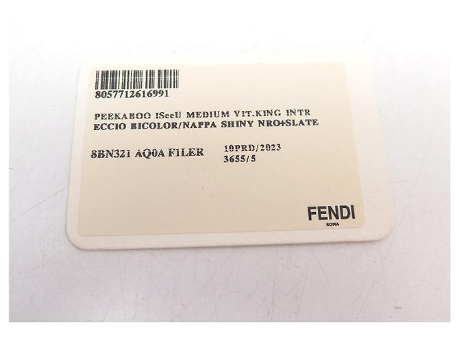 NEUE FENDI PEEKABOO ISSEU MEDIUM 8BN321 GEWEBTE LEDERHANDTASCHE MIT GURT - Ansicht 19