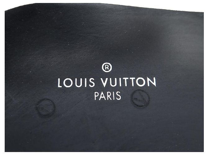STIVALI ALLA CAVIGLIA LOUIS VUITTON HARLEM MONOGRAM ECLIPSE 6.5 41.5 FR Nero - vista 7