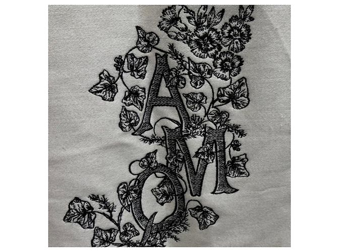 Sciarpa in lino nero e bianco con ricamo del logo Alexander McQueen Crudo - vista 3