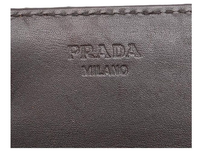 Prada Logo Jacquard Canvas Leder Langbörse - Ansicht 8