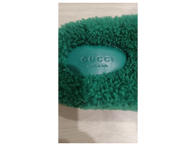 Mule Gucci in Pelle Sintetica Verde scuro - vista 6