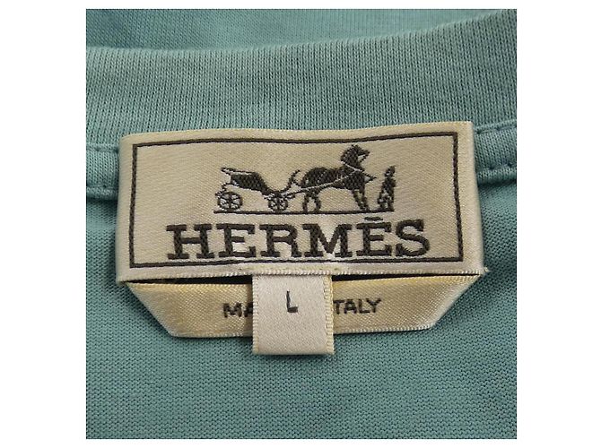 Camiseta de algodão Hermès Verde - vista 4