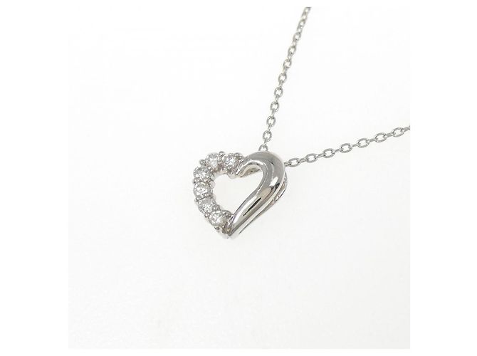 Autre Marque Collana a Cuore in Diamanti e Platino Argento - vista 3