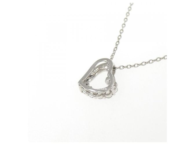 Autre Marque Collana a Cuore in Diamanti e Platino Argento - vista 4
