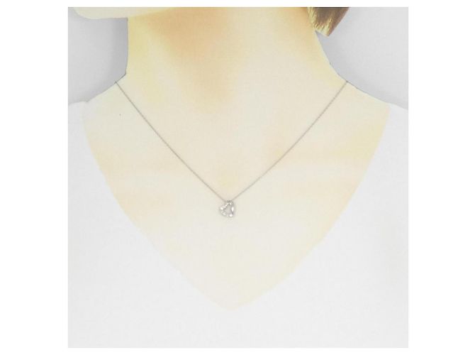 Autre Marque Collana a Cuore in Diamanti e Platino Argento - vista 6