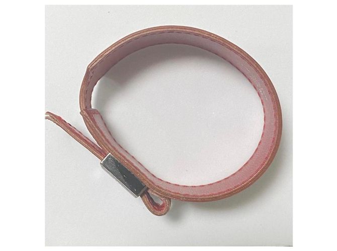 Bracciale Hermès in pelle rossa Rosso - vista 7