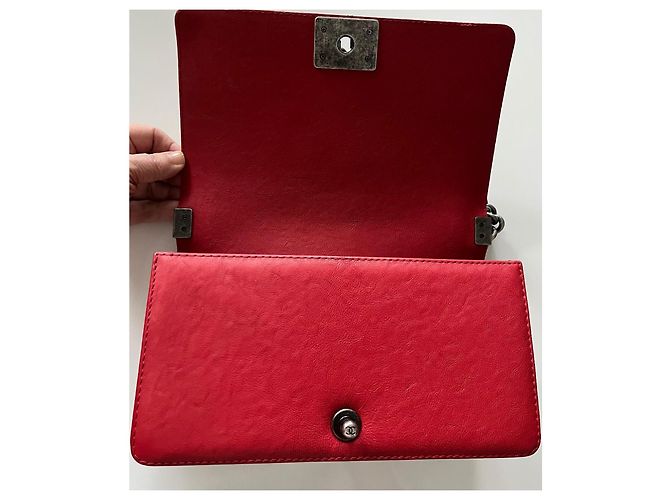 Chanel Boy Medium Limitierte Auflage Rot - Ansicht 11