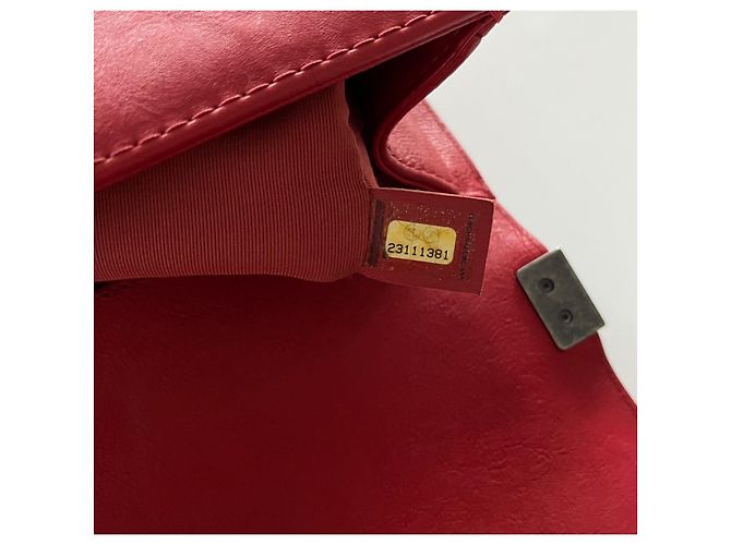 Chanel Boy Medium Limitierte Auflage Rot - Ansicht 13