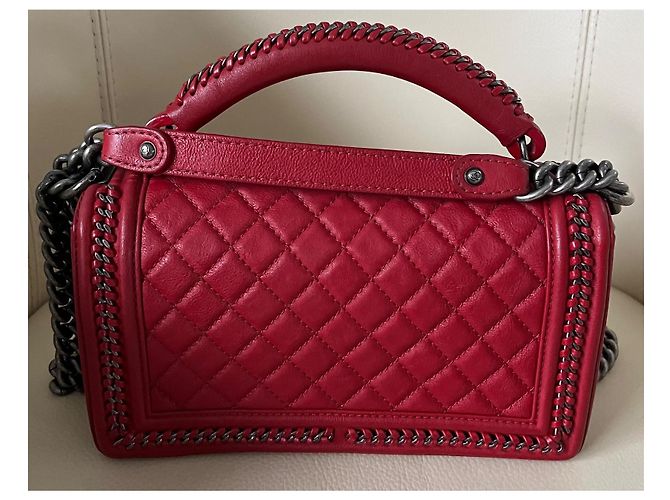 Chanel Boy Medium Limitierte Auflage Rot - Ansicht 18