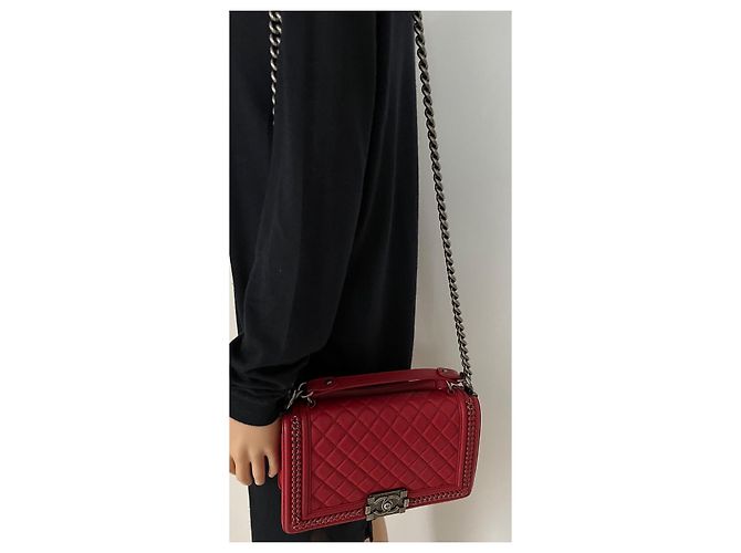 Chanel Boy Medium Limitierte Auflage Rot - Ansicht 4