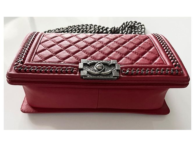 Chanel Boy Medium Limitierte Auflage Rot - Ansicht 7