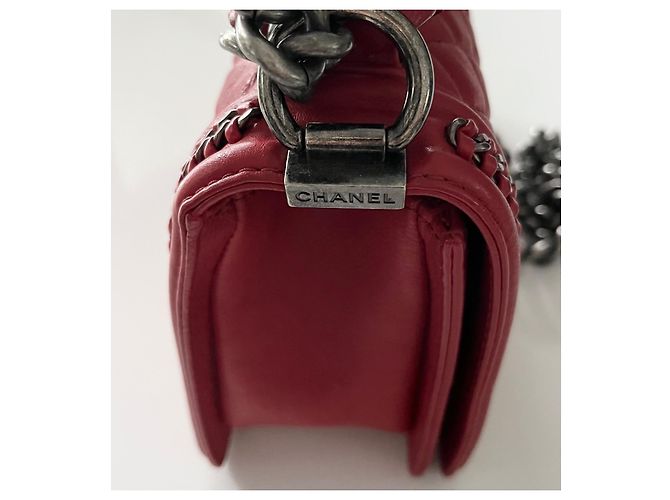 Chanel Boy Medium Limitierte Auflage Rot - Ansicht 8