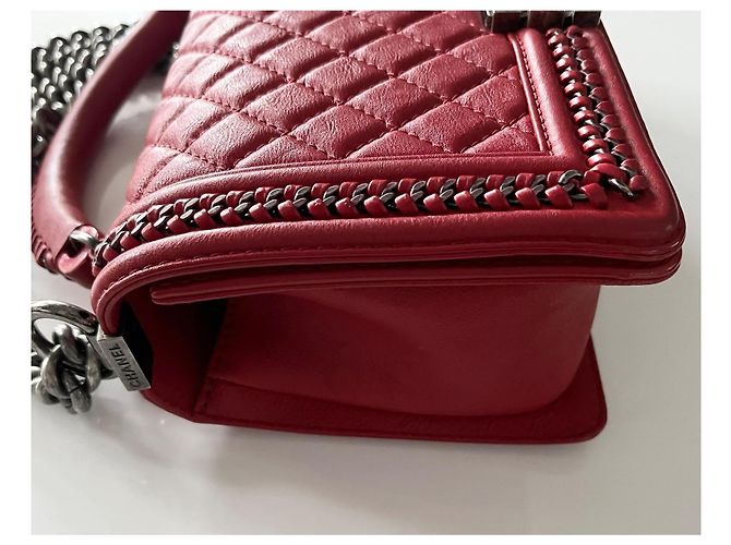 Chanel Boy Medium Limitierte Auflage Rot - Ansicht 9