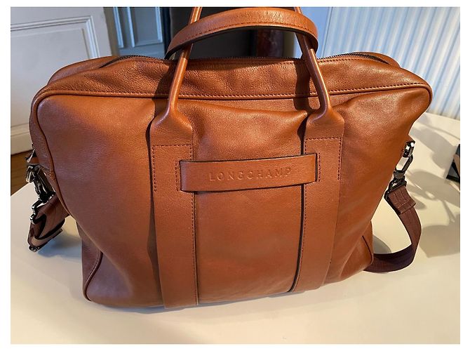 LONGCHAMP 3D Document Holder with Shoulder Strap Caramel - view 12