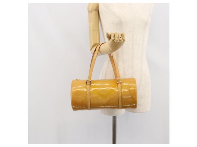 LOUIS VUITTON Borsa a Mano Monogram Vernis Bedford Beige M91006 LV Auth 169229 - vista 21