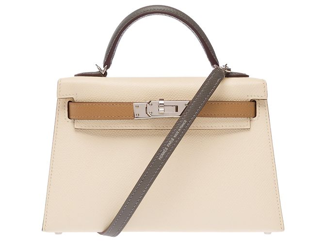 Hermès Bolso HERMES Kelly Mini en Cuero Beige - 103281 - vista 3