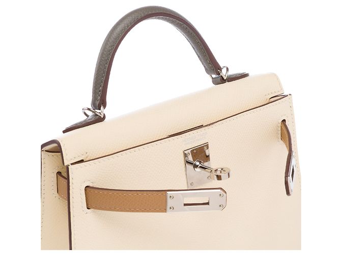 Hermès Bolso HERMES Kelly Mini en Cuero Beige - 103281 - vista 7