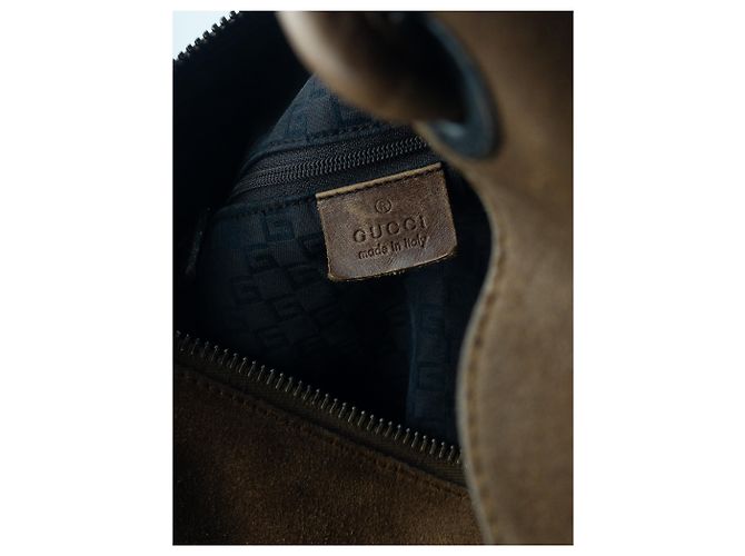 Borsa hobo in suede Gucci di Tom Ford degli anni 2000 - vista 11