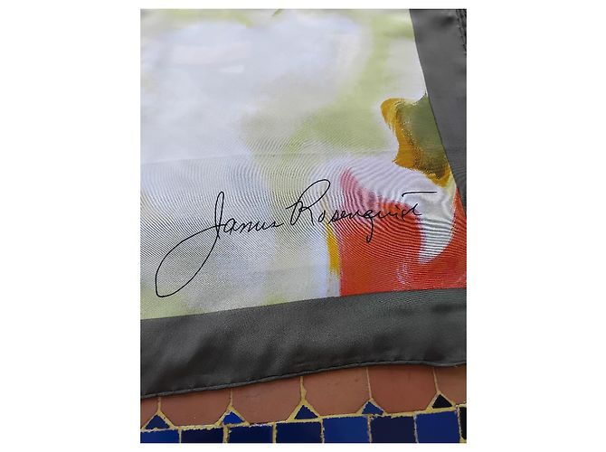 Stola in seta Louis Vuitton James Rosenquist 130x130 Multicolore - vista 2