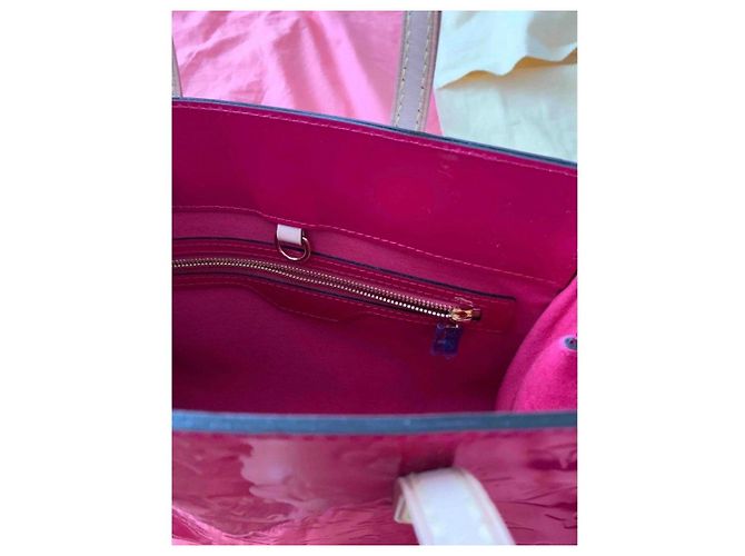 Sac à main Louis Vuitton Catalina PM Cuir Vernis Fuchsia Fuschia - vue 7