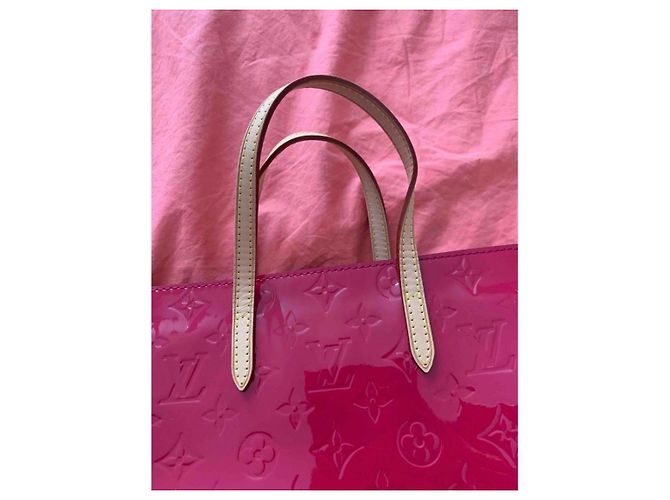 Sac à main Louis Vuitton Catalina PM Cuir Vernis Fuchsia Fuschia - vue 8
