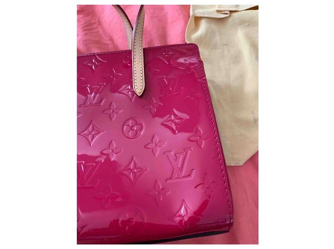 Sac à main Louis Vuitton Catalina PM Cuir Vernis Fuchsia Fuschia - vue 9