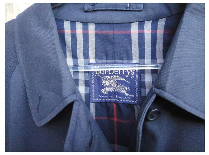 Impermeable Burberry de gabardina azul marino - vista 2