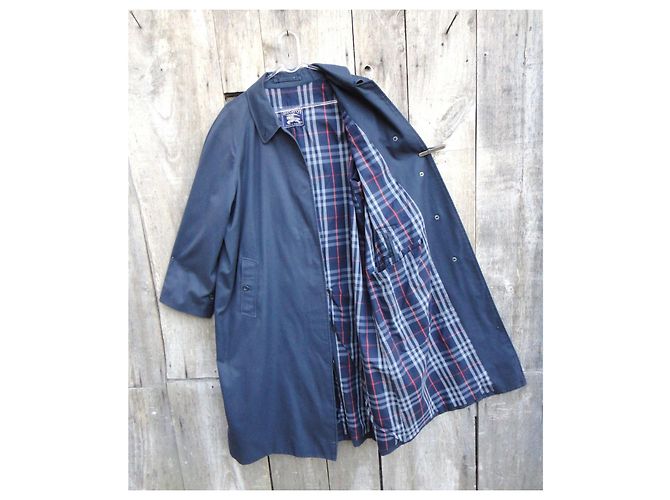 Impermeable Burberry de gabardina azul marino - vista 3