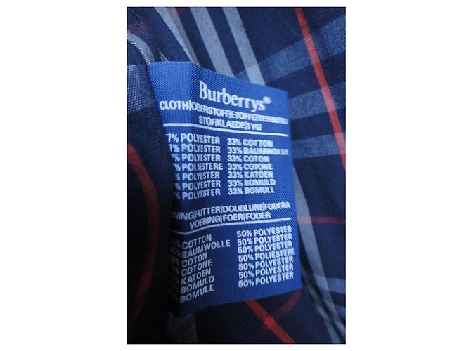 Impermeable Burberry de gabardina azul marino - vista 6
