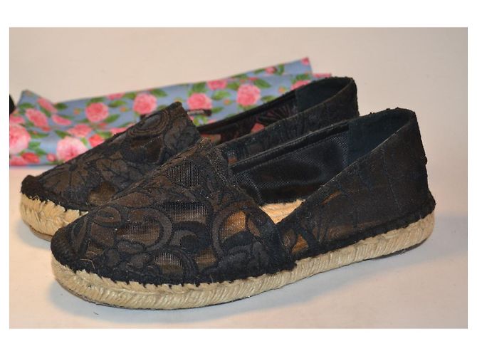 Dolce & Gabbana Espadrilles aus Spitze Schwarz Größe 37 - Ansicht 2