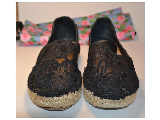 Dolce & Gabbana Espadrilles aus Spitze Schwarz Größe 37 - Ansicht 3