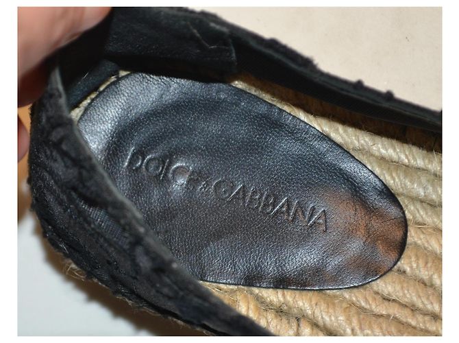 Dolce & Gabbana Espadrilles aus Spitze Schwarz Größe 37 - Ansicht 7